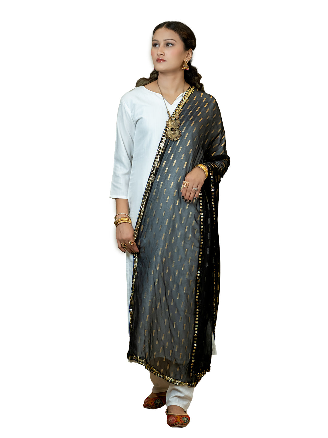 Chiffon Gold Print Dupatta