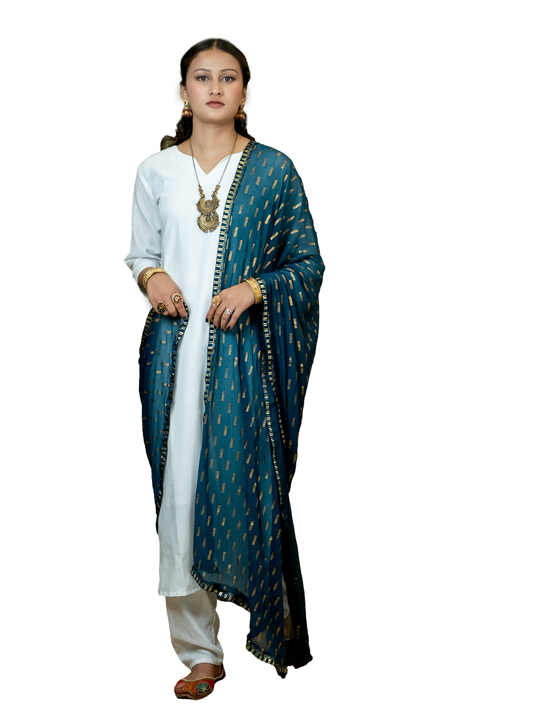 Chiffon Gold Print Dupatta