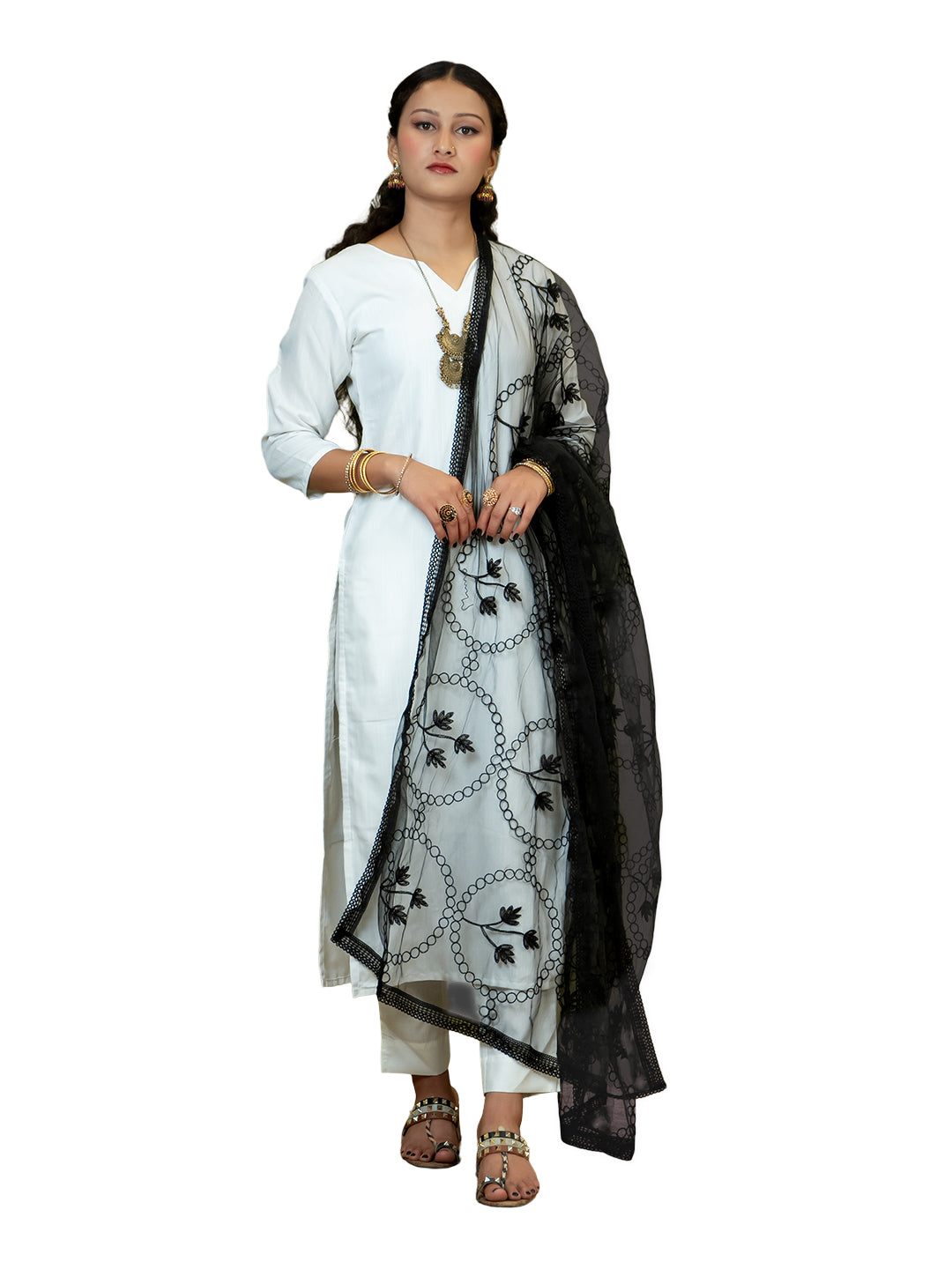 Chiffon Gold Print Dupatta