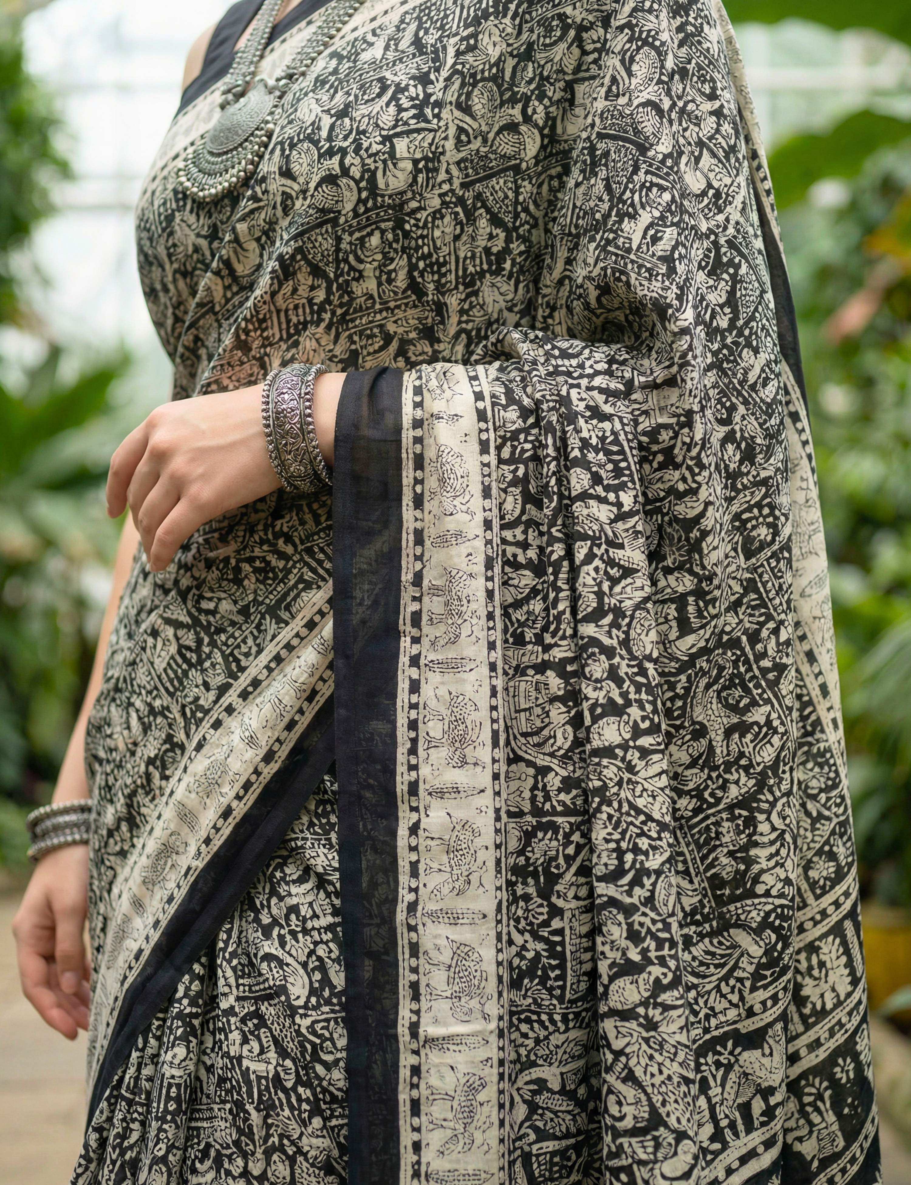 Solid Crepe Silk Saree