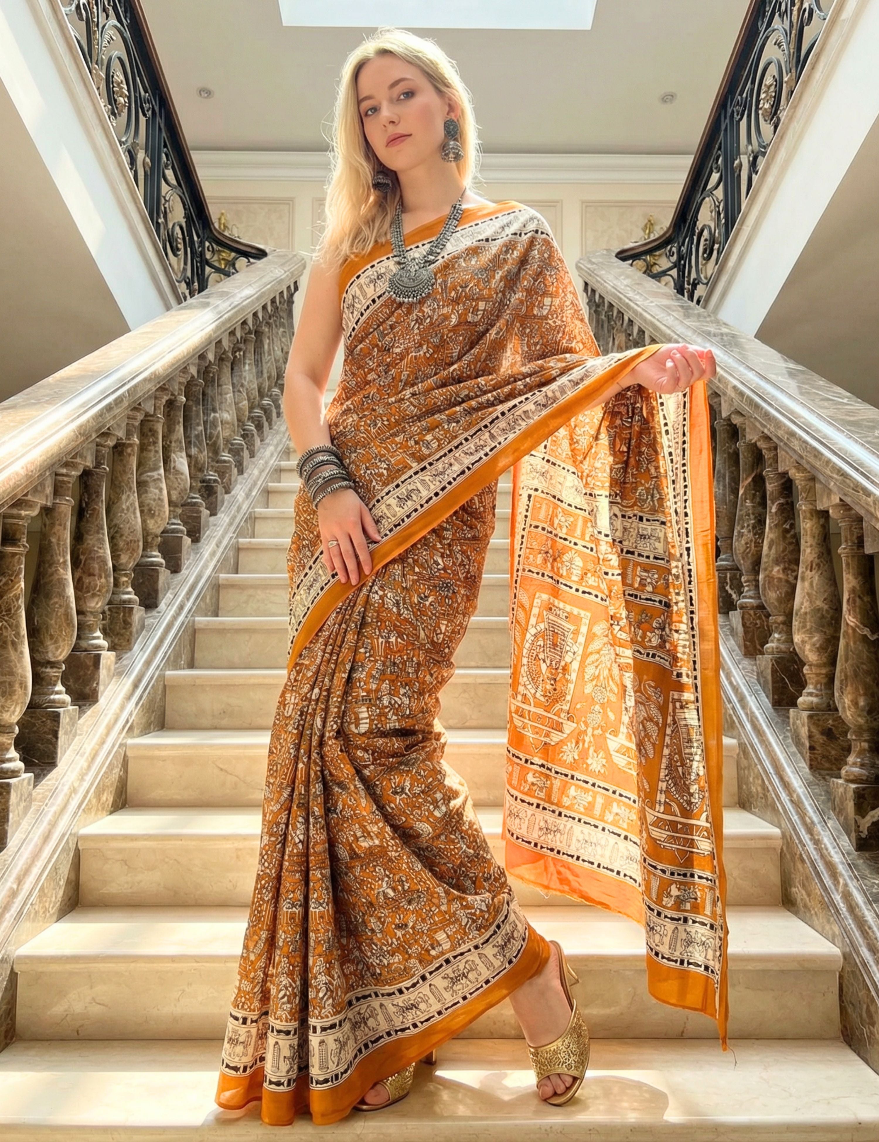 Solid Crepe Silk Saree