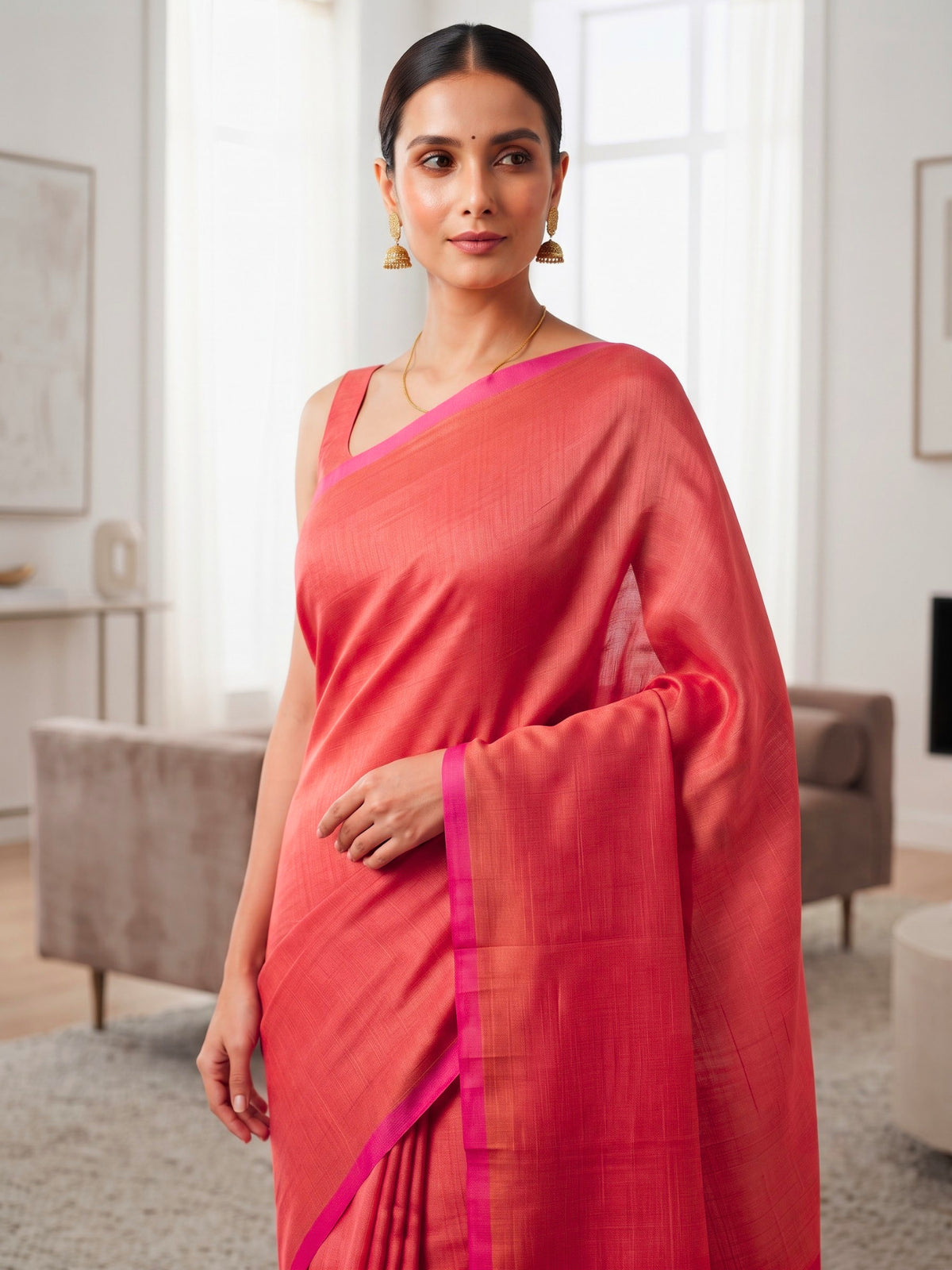 Solid Bengal Cotton Tissue Saree