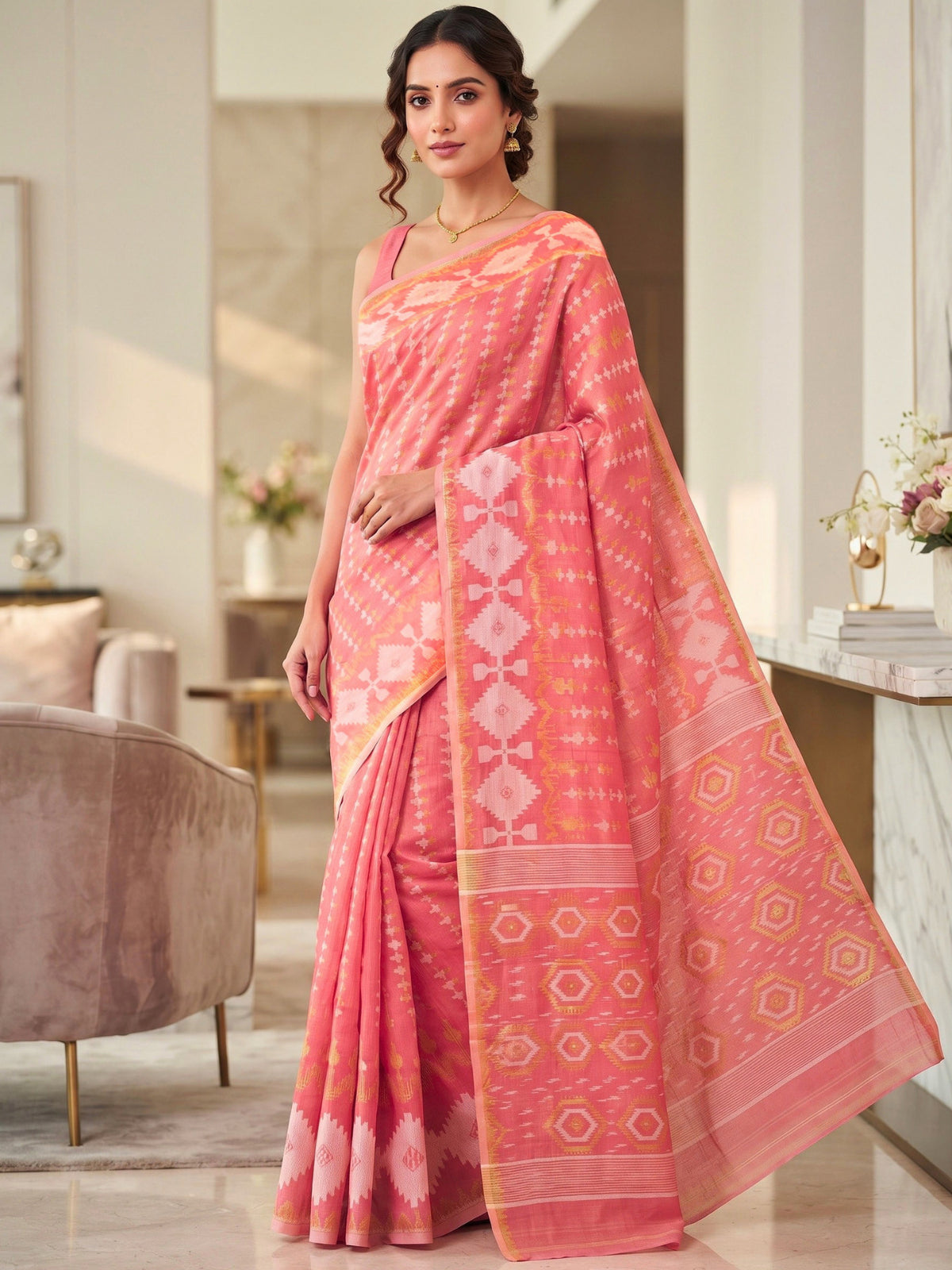 Ethnic Bengal Cotton Saree