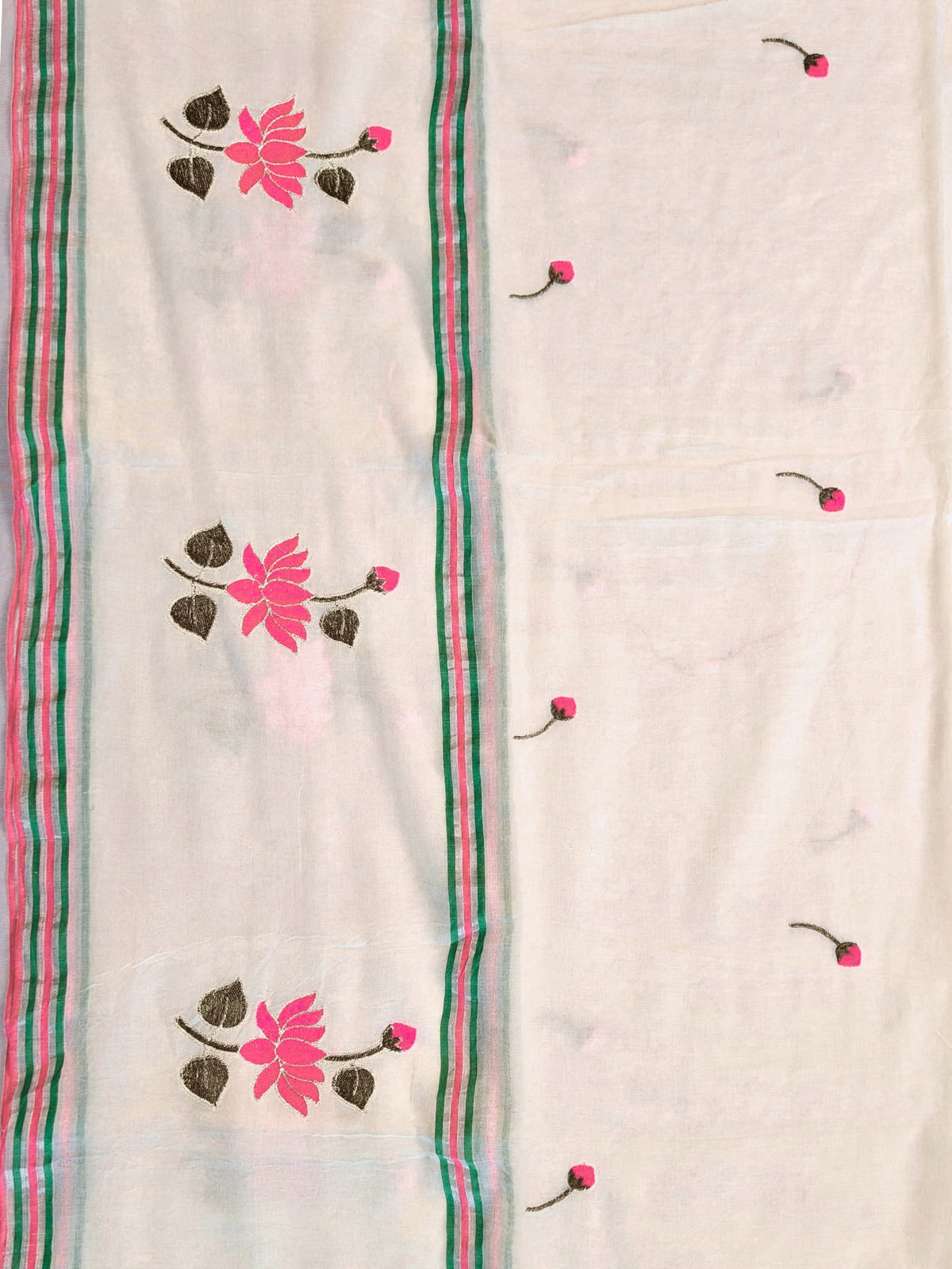 Embroidered Bengal Cotton Saree