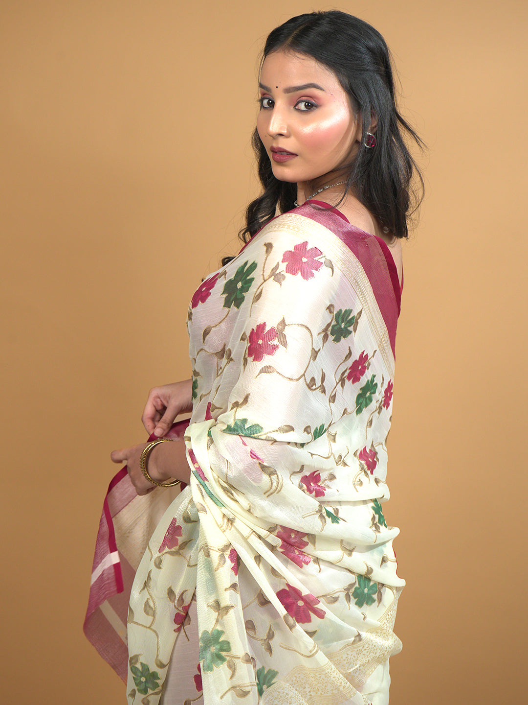 Floral Brasso Saree