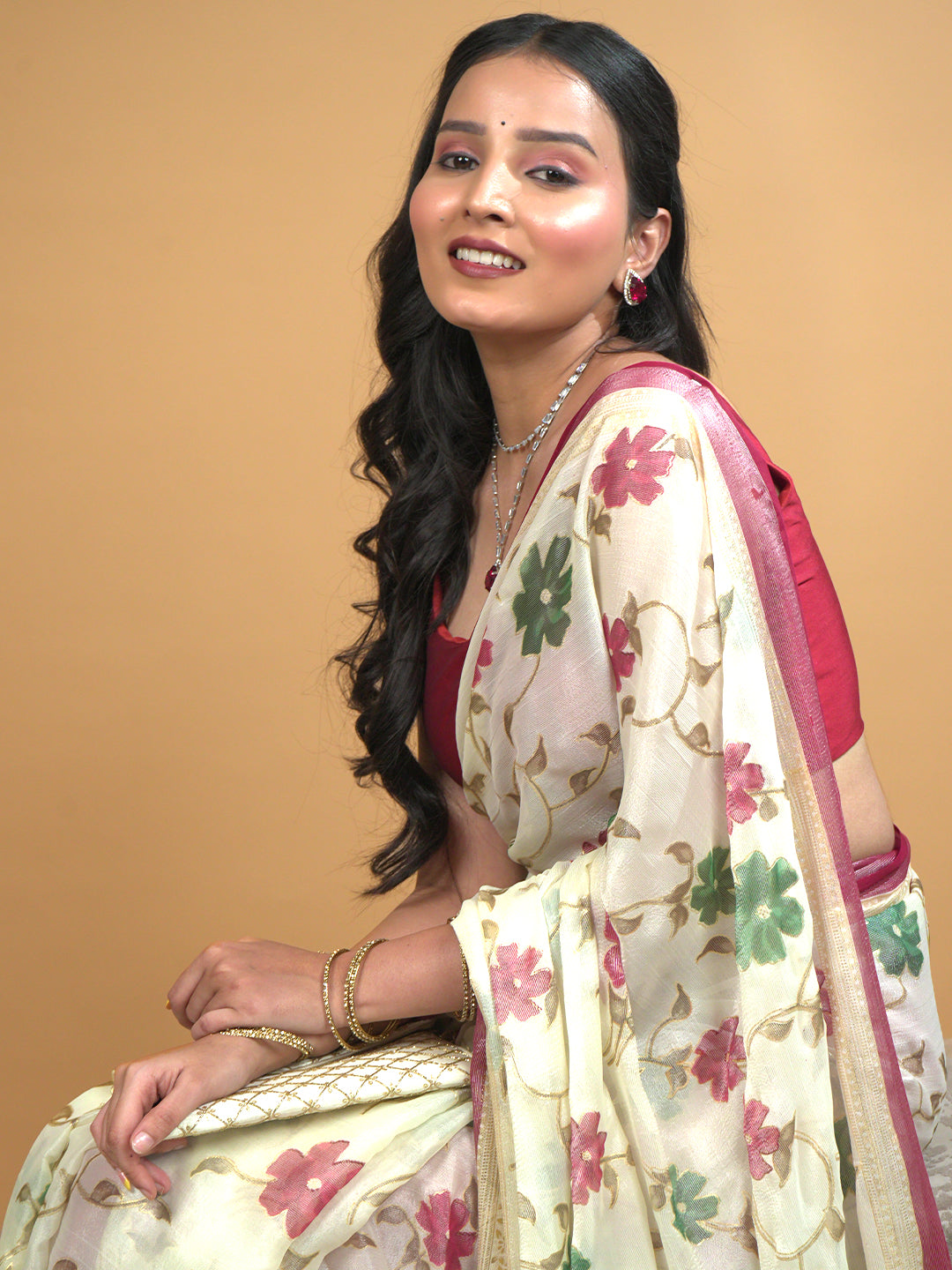 Floral Brasso Saree