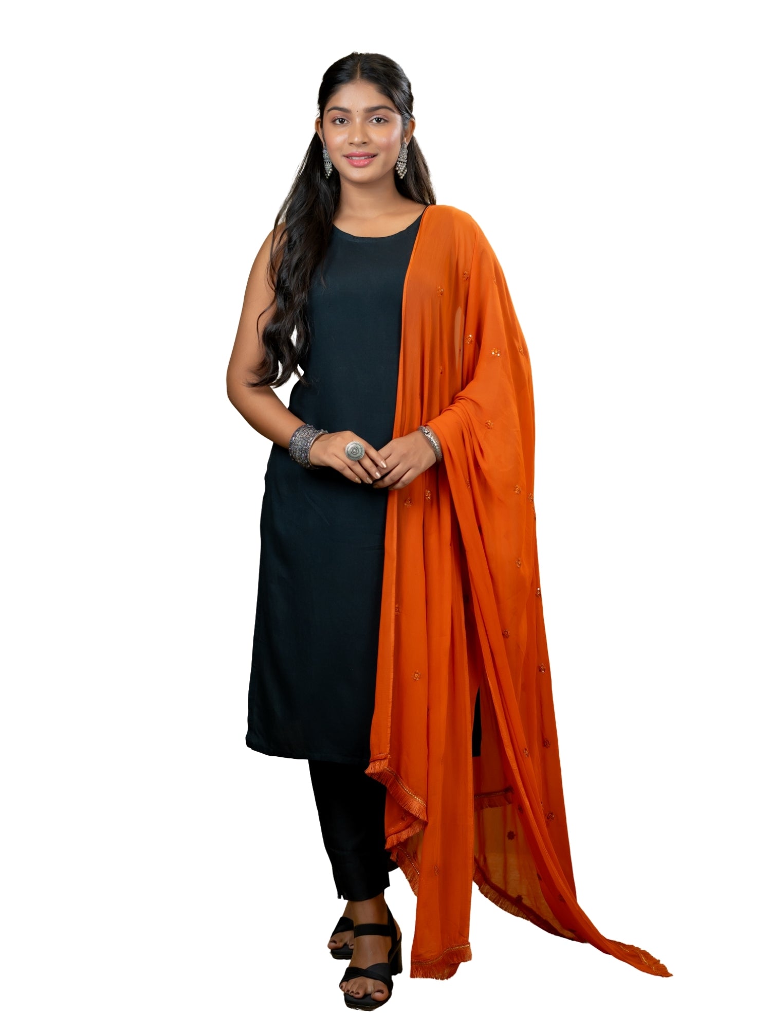 Embroidered Chiffon Dupatta