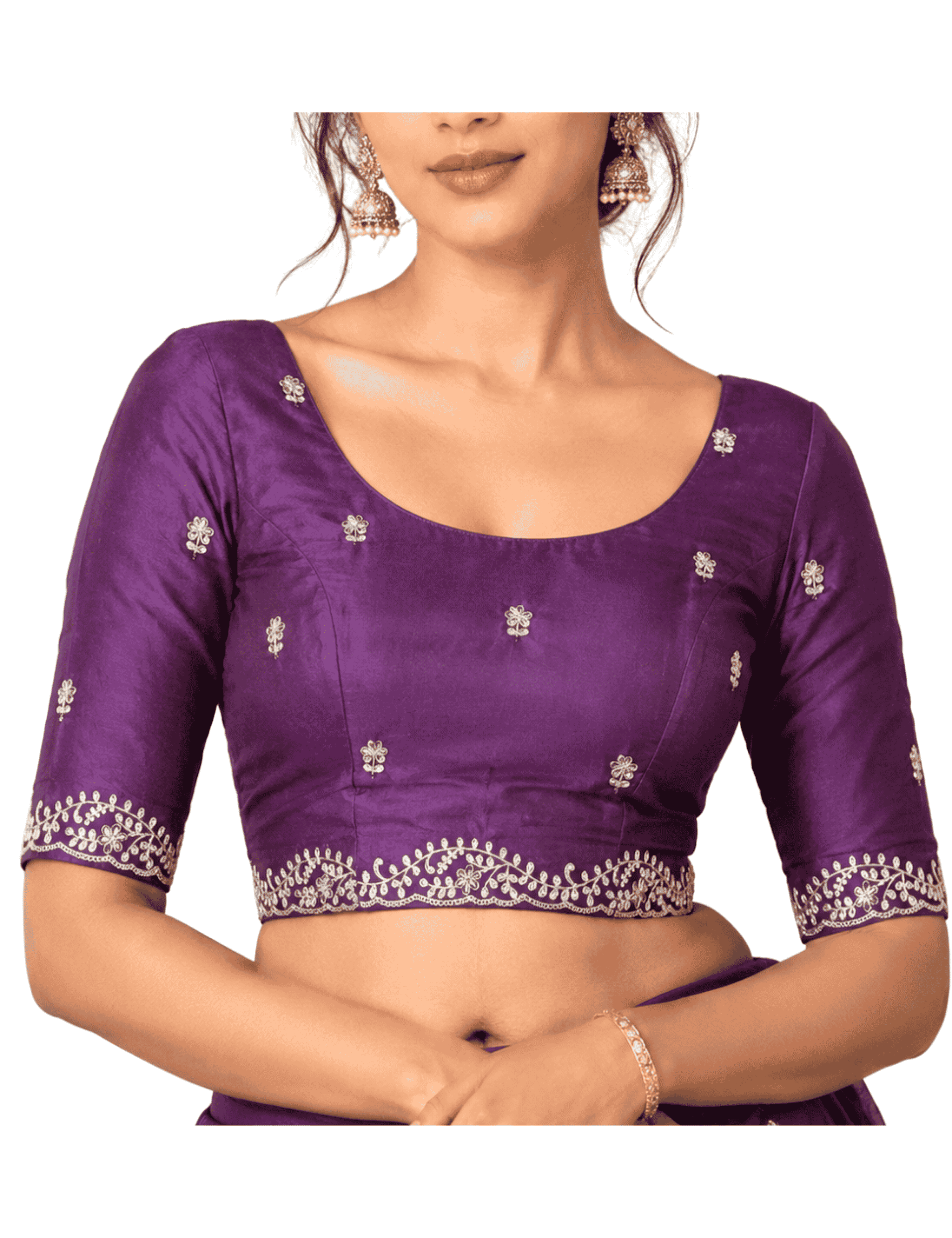 Embroidered Zardozi Crepe Silk Saree